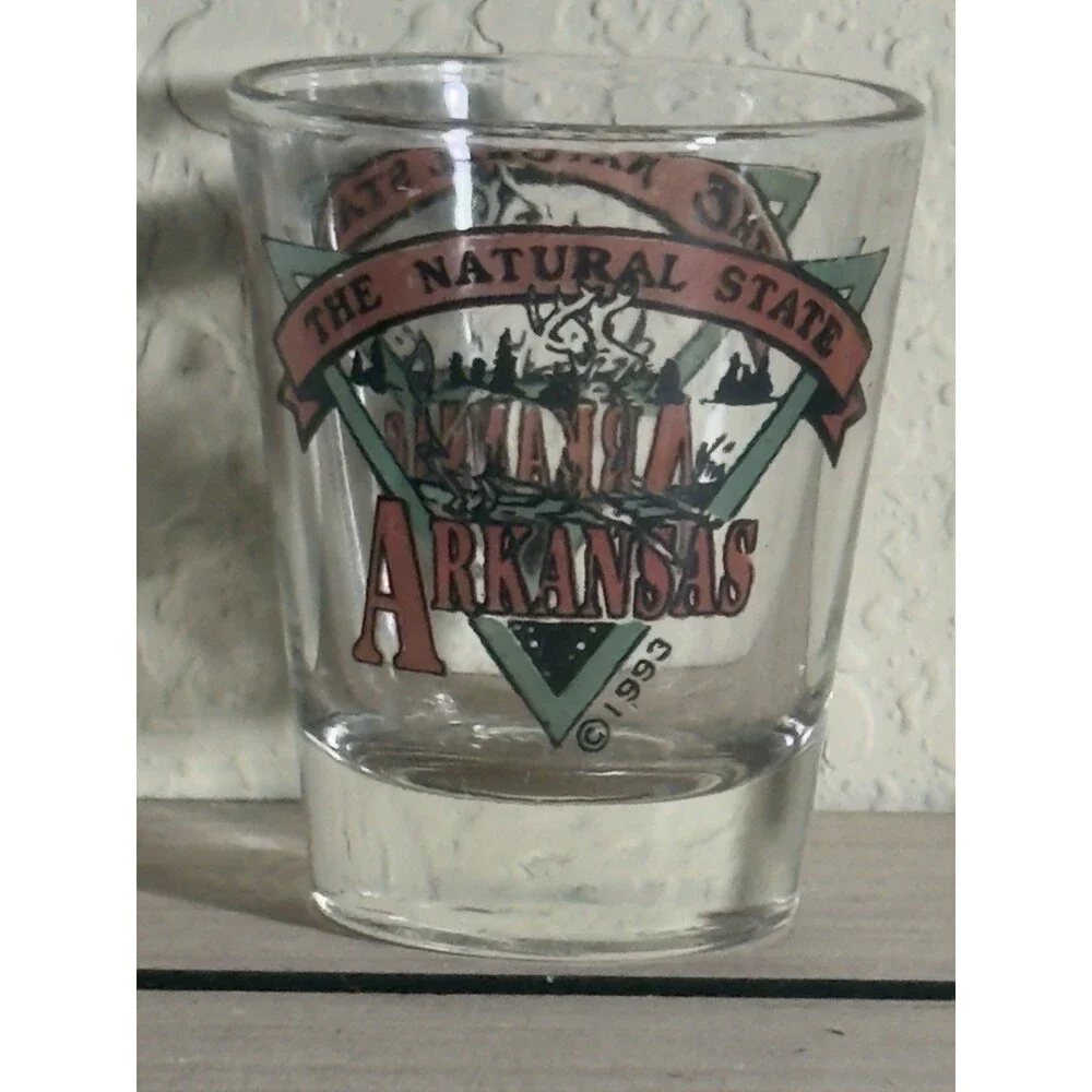 Vtg Souvenir Arkansas Shot Glass